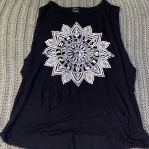 No sleeve zodiac graphic tee